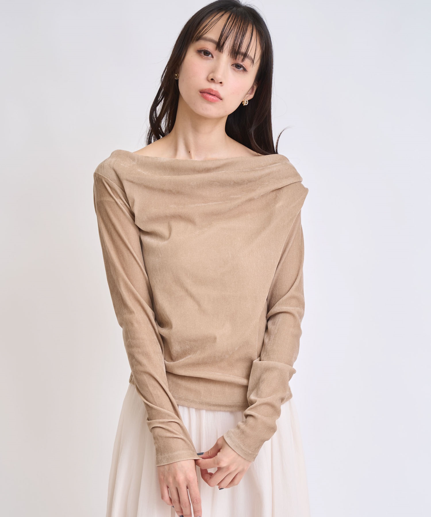 新色追加】ベロアドレープトップス | Tシャツ・カットソー | NOELA