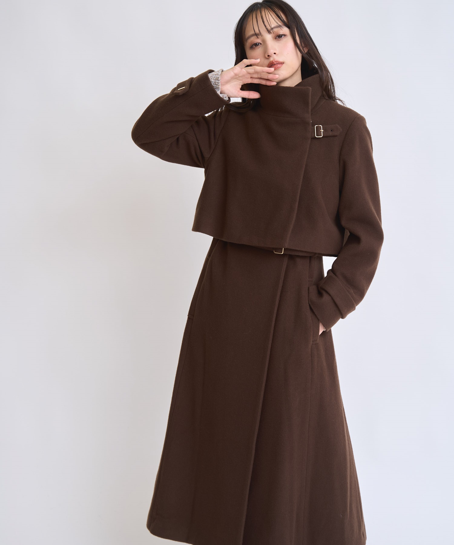 SSサイズあり】2WAYスタンドカラーウールコート | コート | NOELA