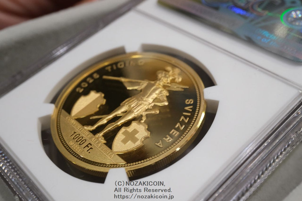 スイス 射撃祭 1000フラン金貨 2025 Ticino Ultra High Relief NGC