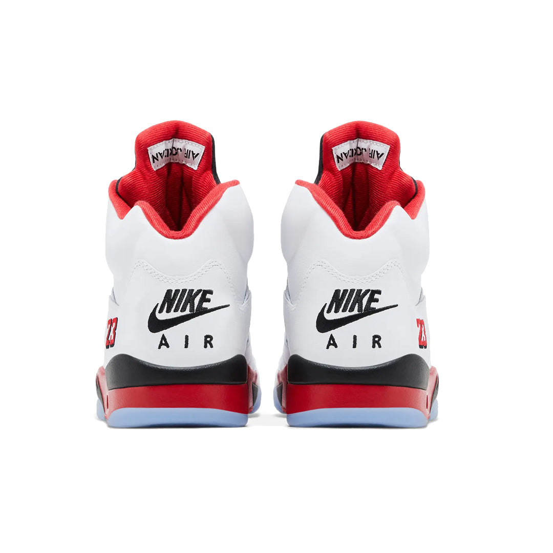 AIR JORDAN 5 RETRO WHITE/FIRE RED – NRML