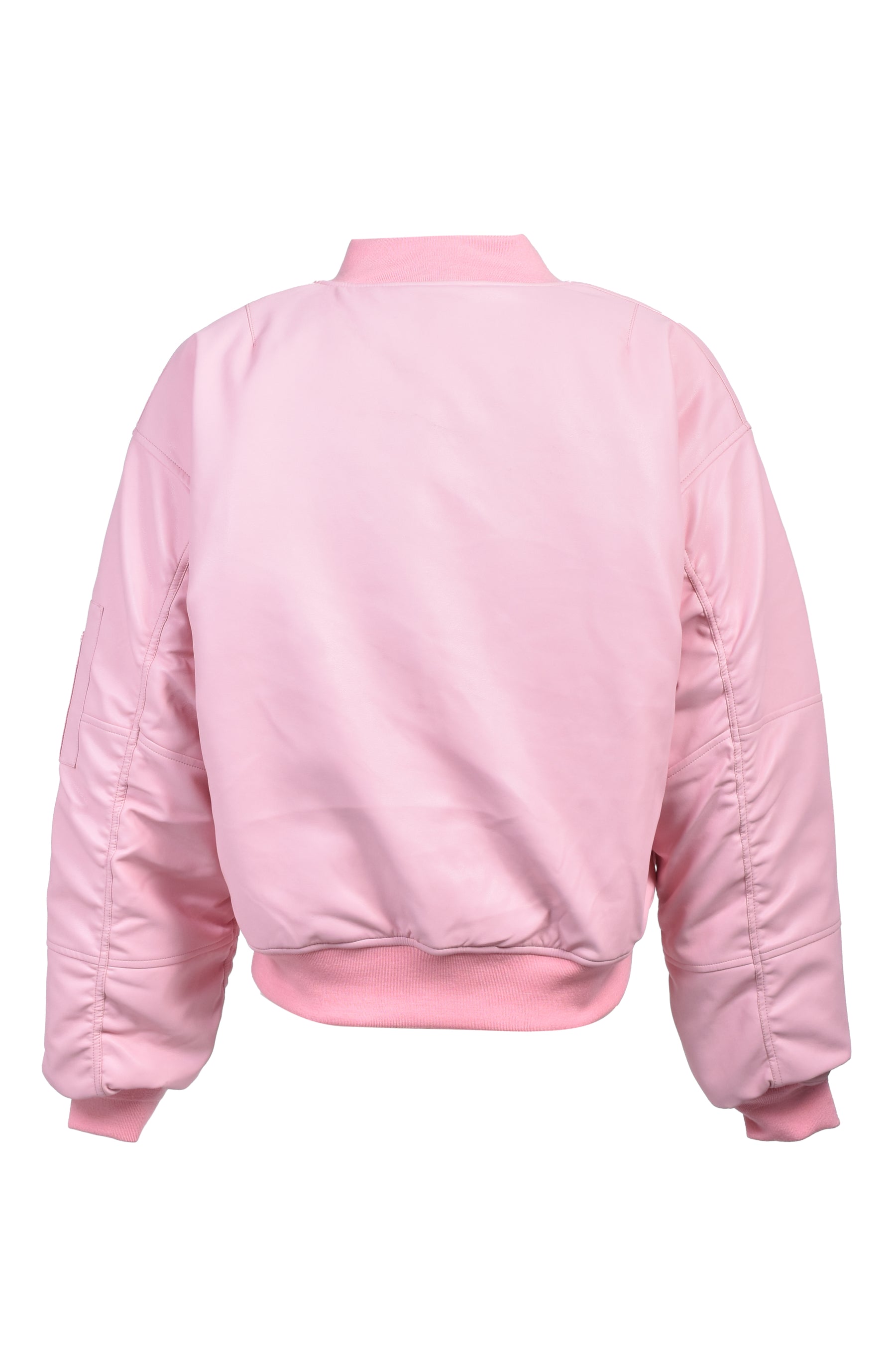 BREATH ブレス FW25FAUX LEATHER BOMBER JACKET / PINK - NUBIAN ヌビアン