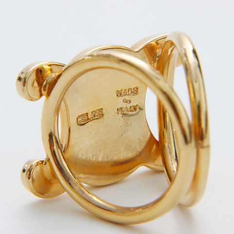 セリーヌ CELINE トリオンフ スカーフリング ヴィンテージ スカーフ