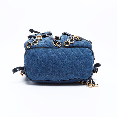 プラダ PRADA デニム 刺繍 リュック・デイパック ブルー WS8136 – NUIR