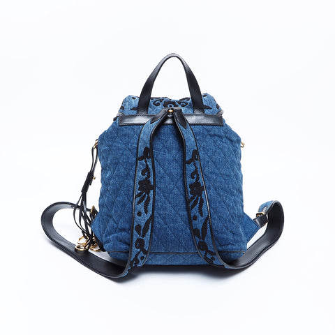 プラダ PRADA デニム 刺繍 リュック・デイパック ブルー WS8136 – NUIR