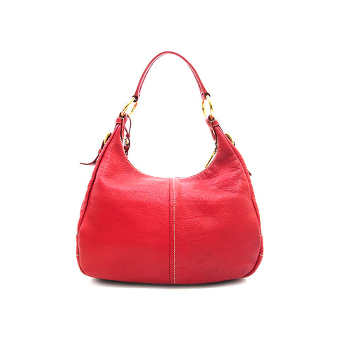 プラダ PRADA ロゴ レザー ワン ショルダーバッグ レッド P13149