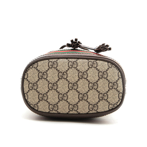 グッチ GUCCI GGスプリーム シェリーライン 巾着 ショルダーバッグ