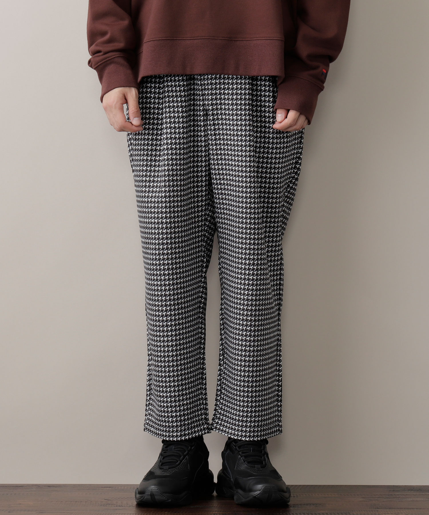 チェックテーパードパンツ(TP fabric) MONO-MART│MONO-MART