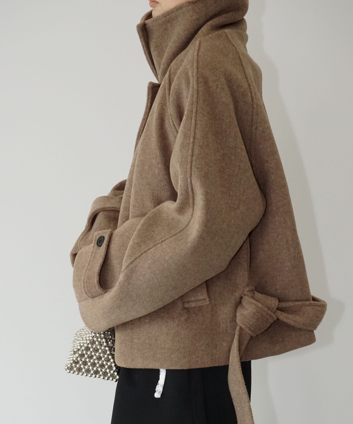 ステンカラーショートコート chw25a052-ファッション通販サイト