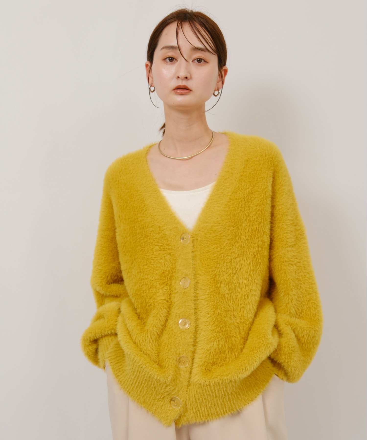 フェザーヤーンカーディガン Palm Riche│Eimee Law & LHELBIE 公式