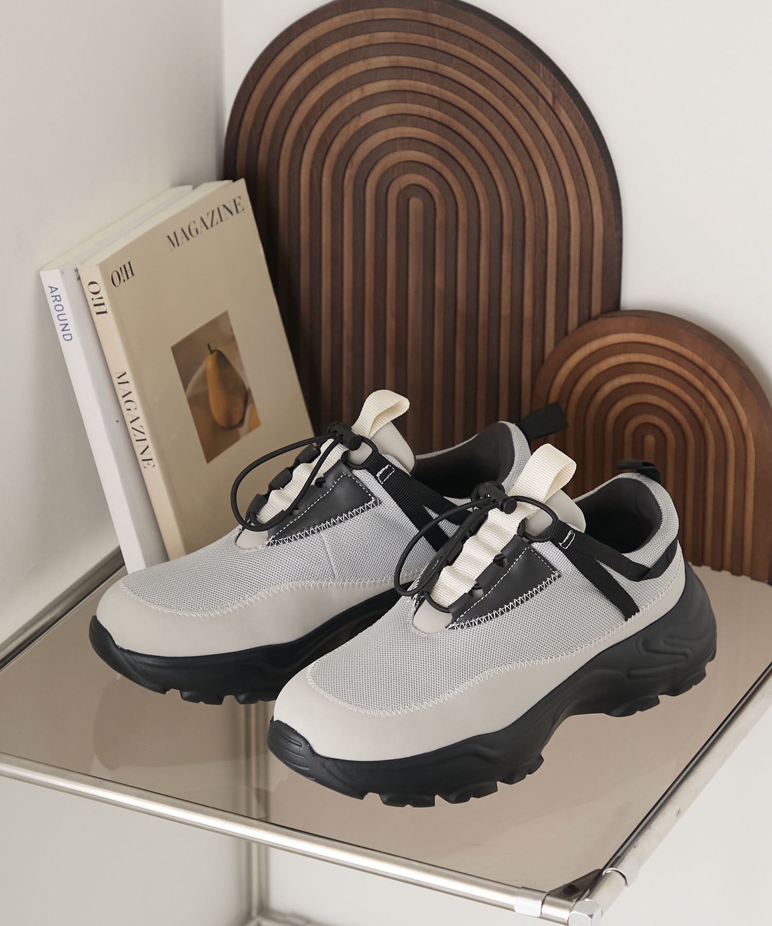 forksy.】ボリュームソールドローコードスニーカー forksy.│MONO-MART