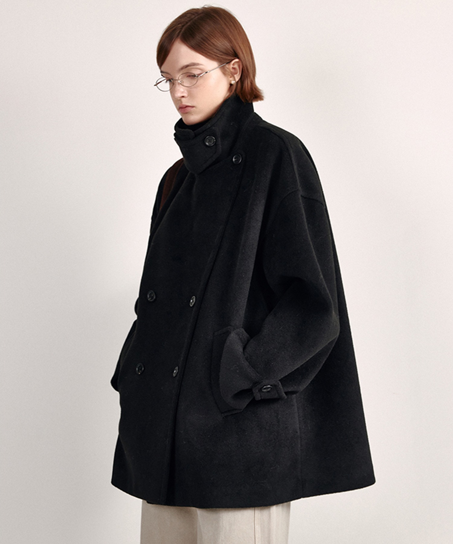 スタンドネック ベーシックハーフコート FD24W412【Fano Studios