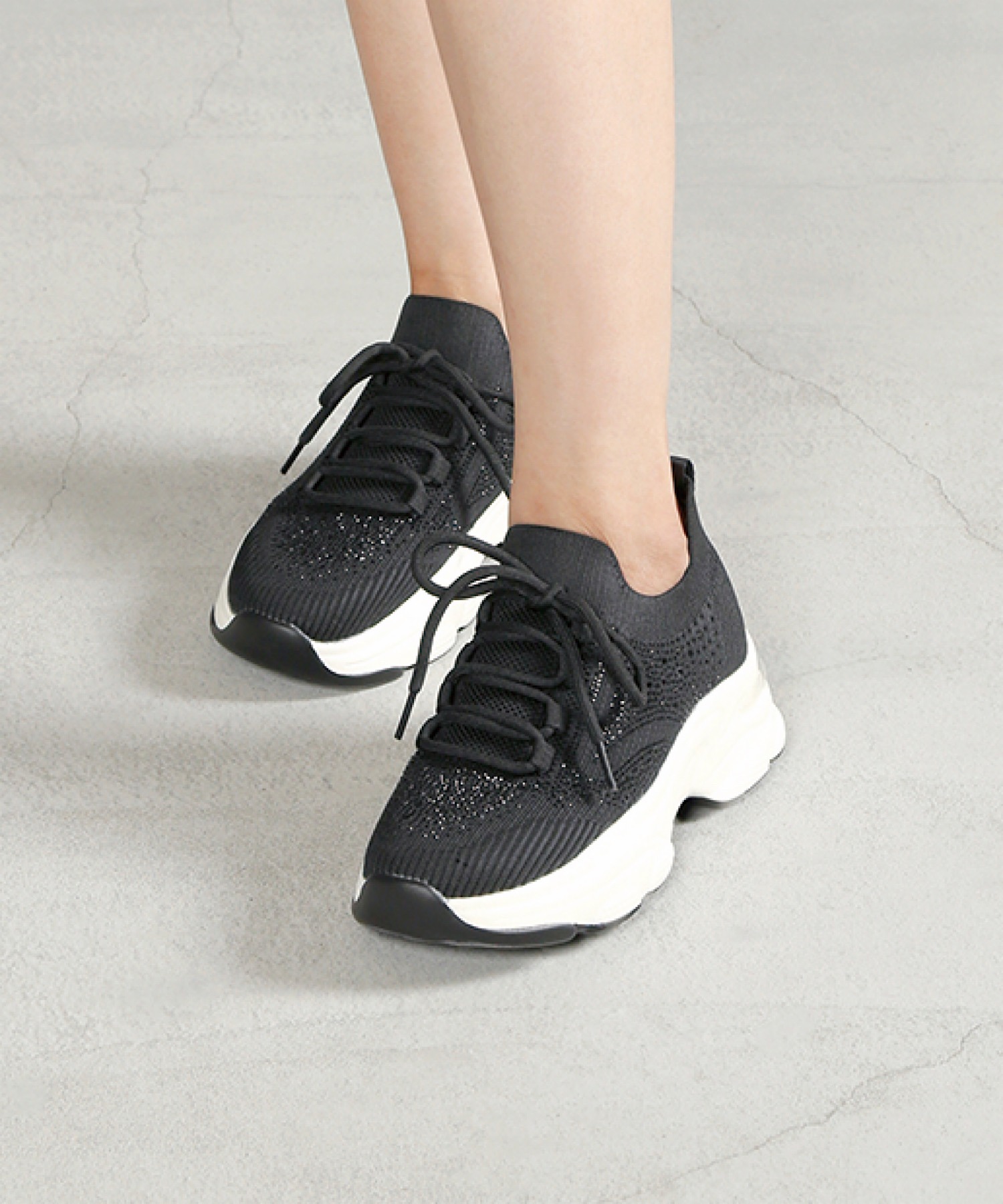 軽量/250g/厚底/4cm/カップインソール】キラキラ 厚底スニーカー ALL