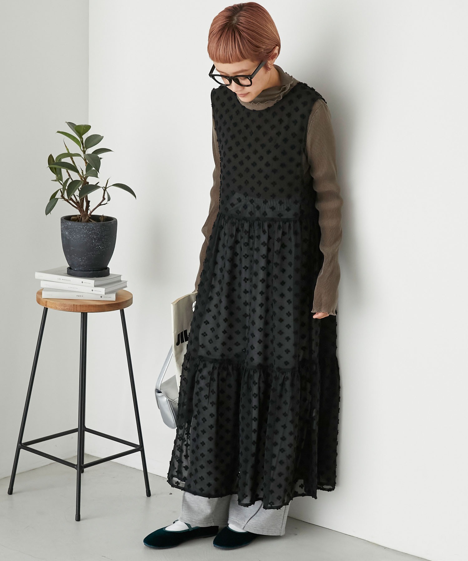 forksy.】シアードットジャガードワンピース forksy.│MONO-MART