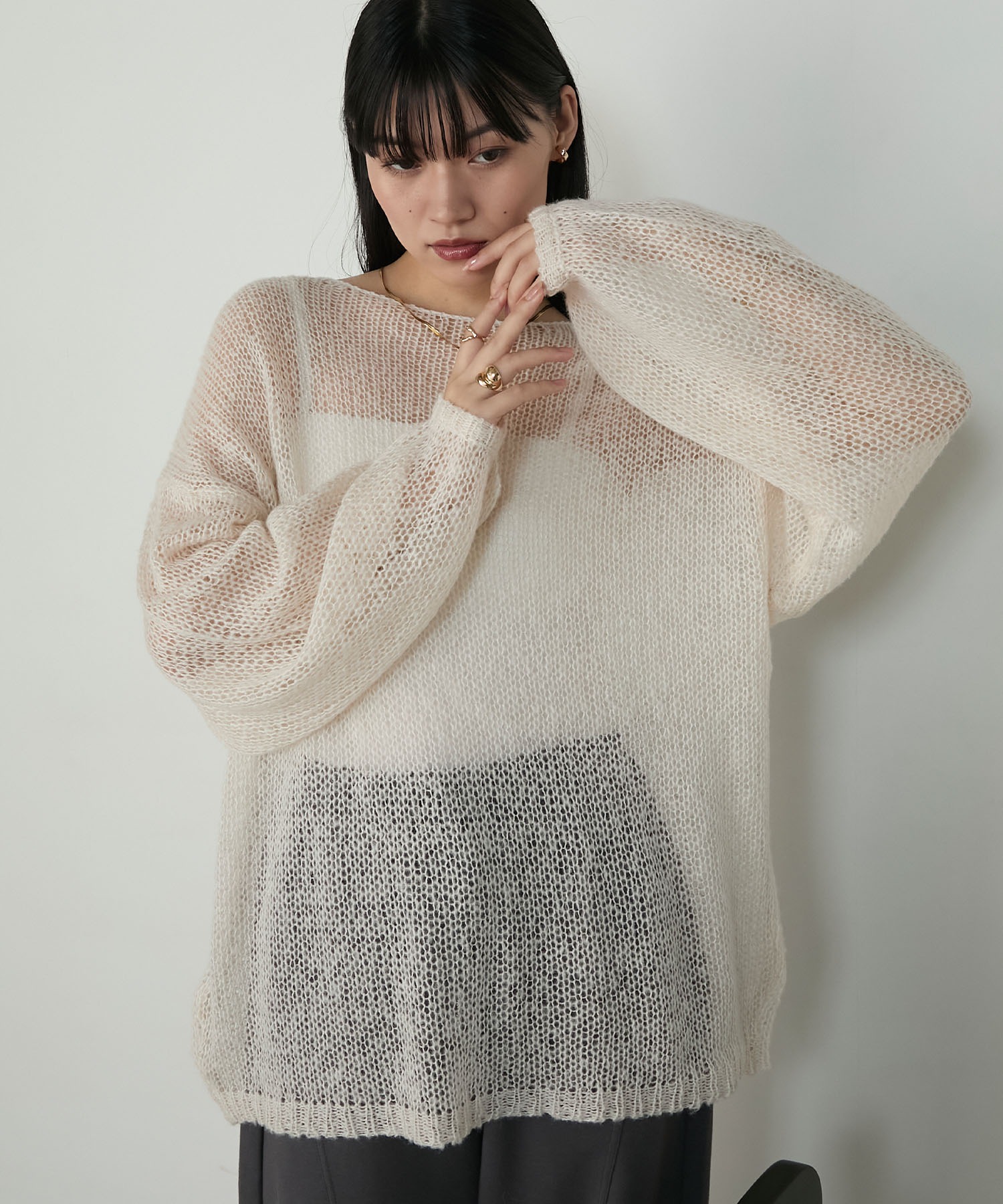 forksy.】ローゲージシアーニットプルオーバー forksy.│MONO-MART