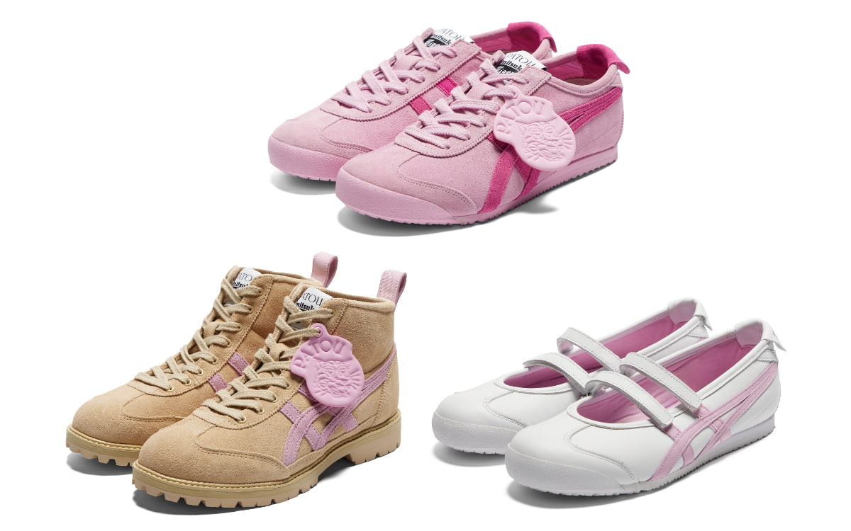 パトゥ×オニツカタイガー｜ピンク＆グログランリボンを取り入れた