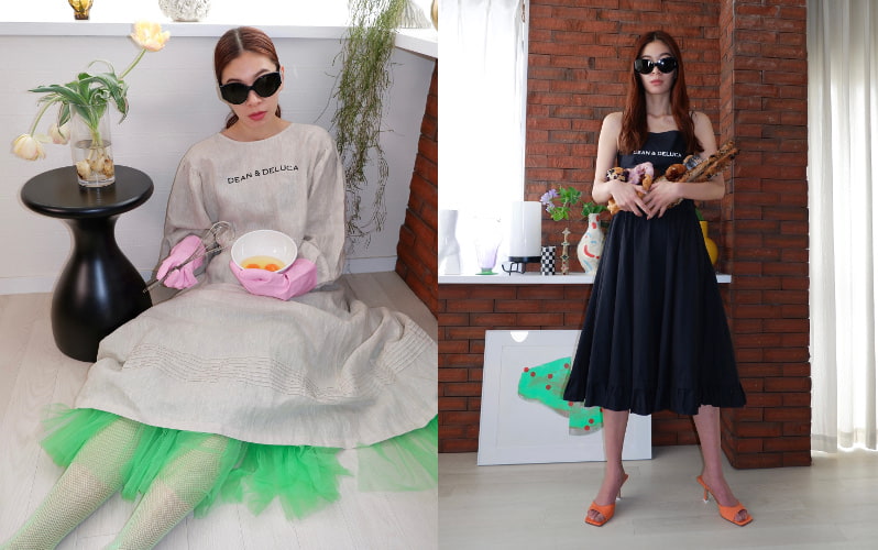 DEAN & DELUCA × BEAMS COUTURE】がコラボ、エプロン5型とかごバッグ2