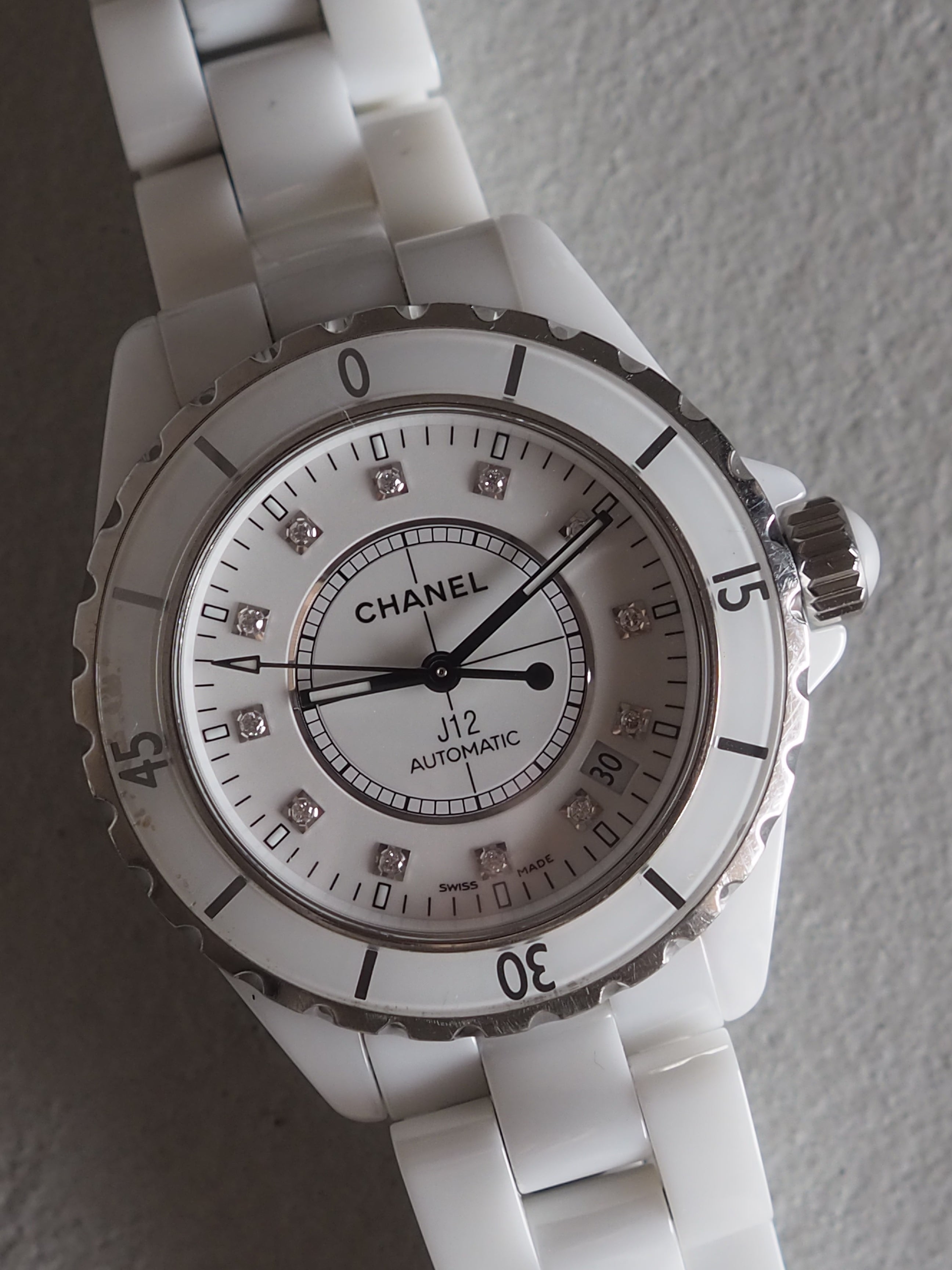 CHANEL シャネル J12 ウォッチ 腕時計 メンズ ダイヤ セラミック