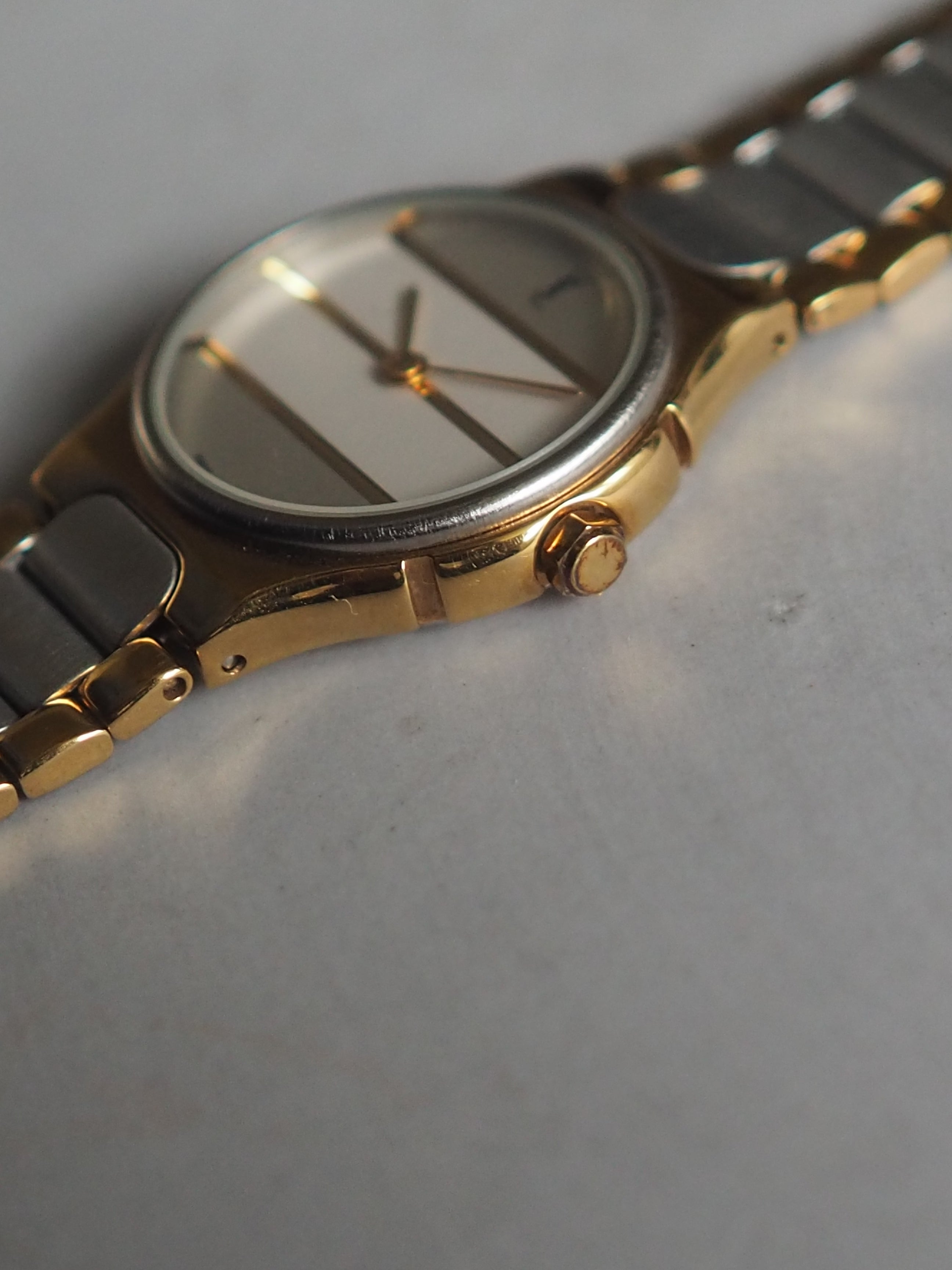 Yves Saint Laurent イヴ・サンローラン ラウンド コンビ ウォッチ