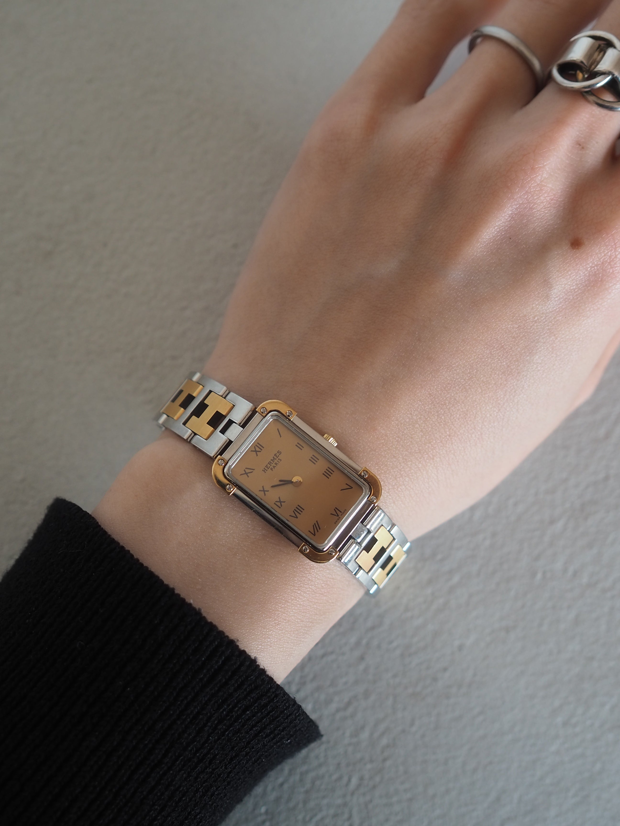 HERMES エルメス クロアジュール ウォッチ 腕時計 レザー メタル