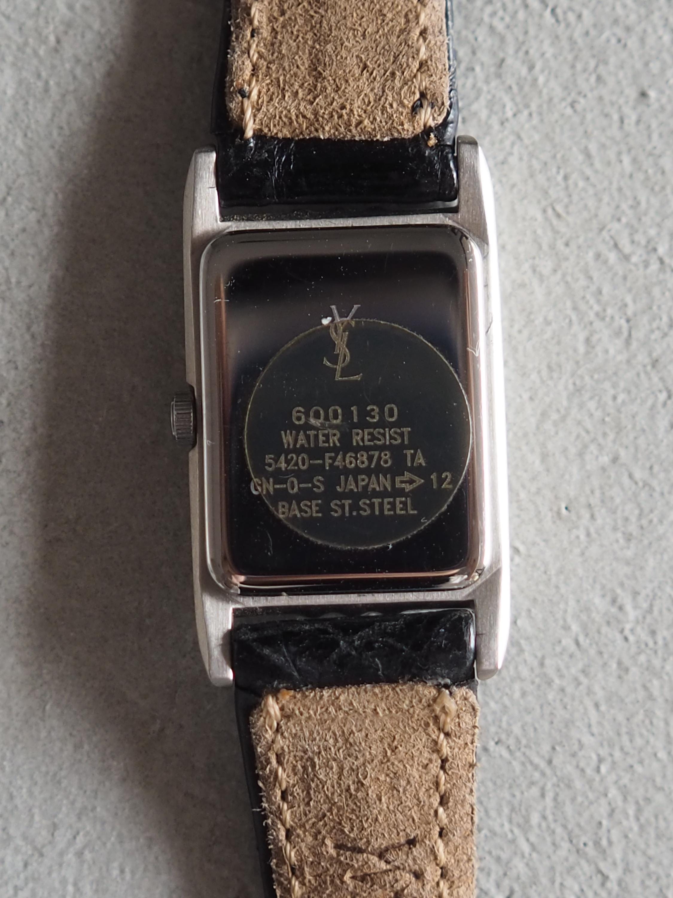 Yves Saint Laurent サンローラン YSL スクエア ウォッチ 腕時計