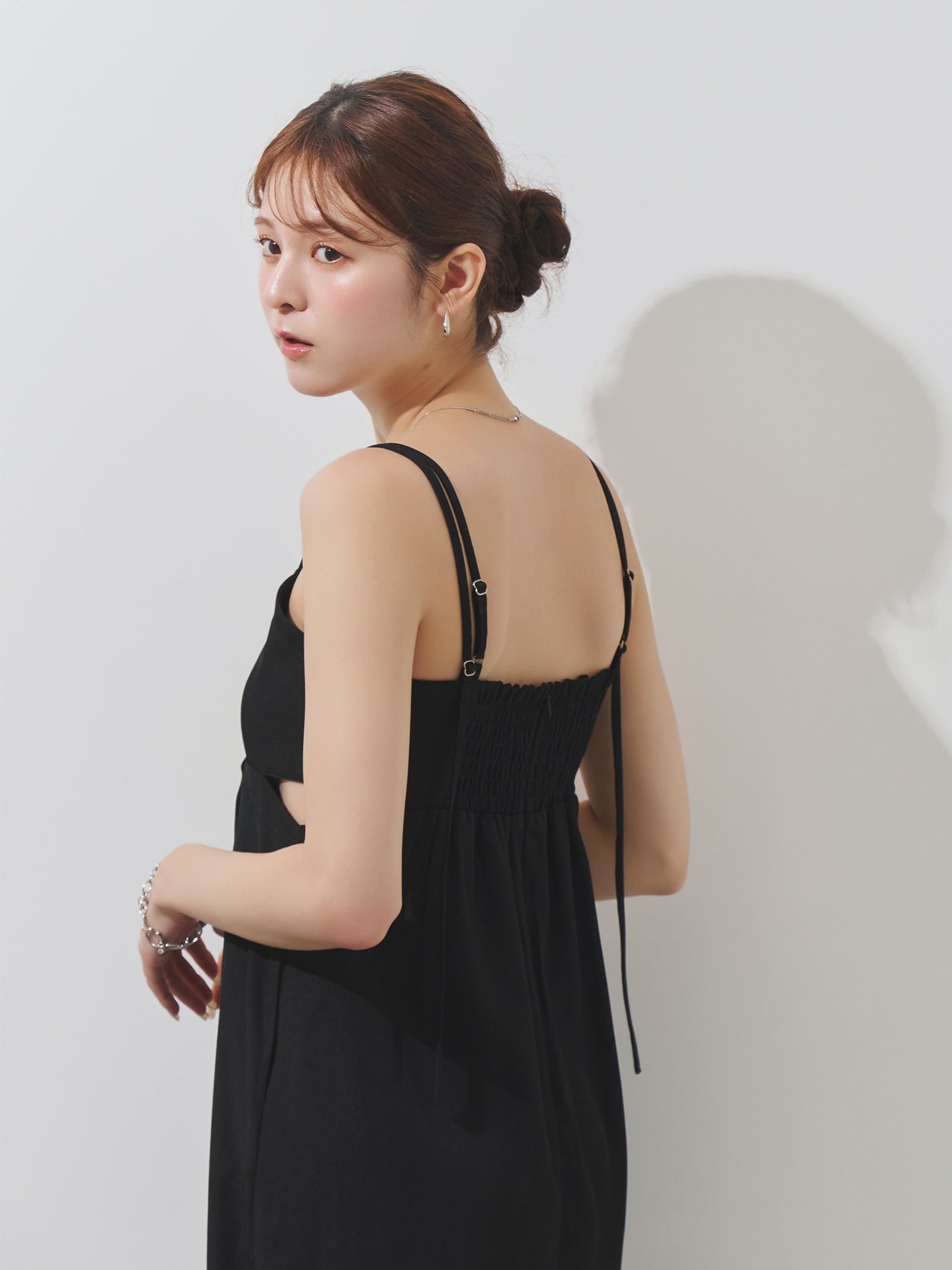 ウエストスリットキャミソールワンピース