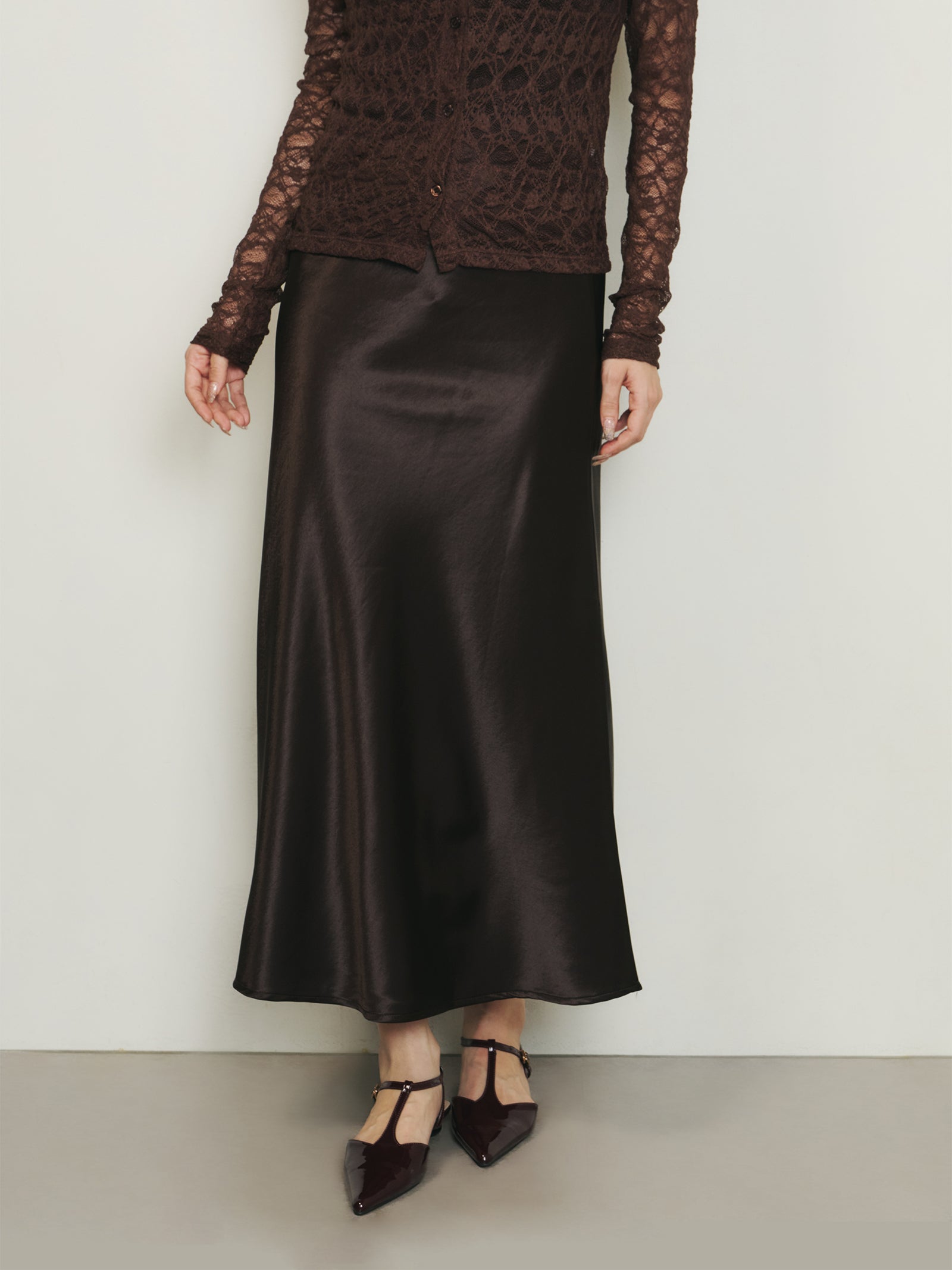 ルミナスサテンライクスカート