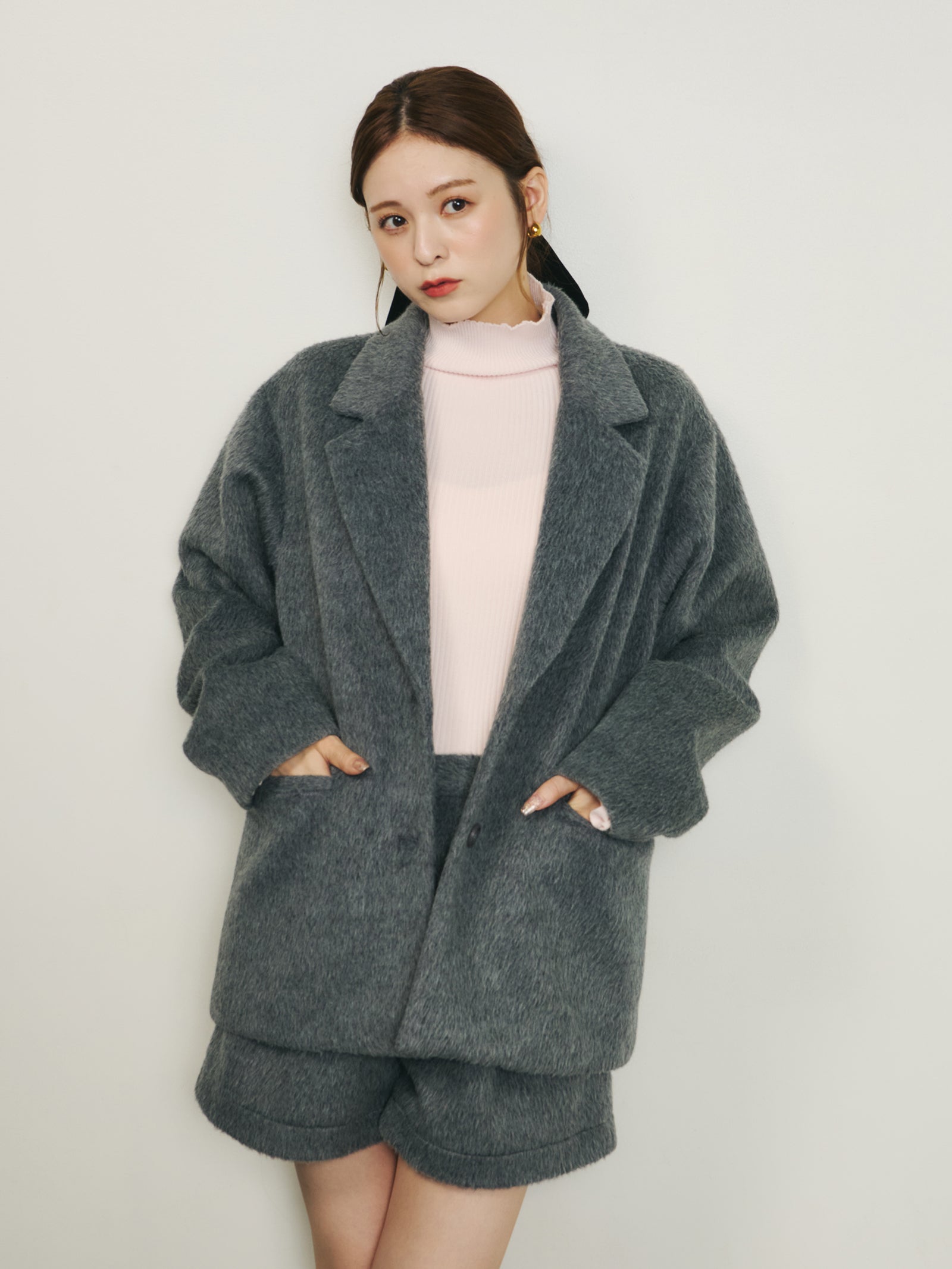 シャギーテーラードジャケット[セットアップ可能]