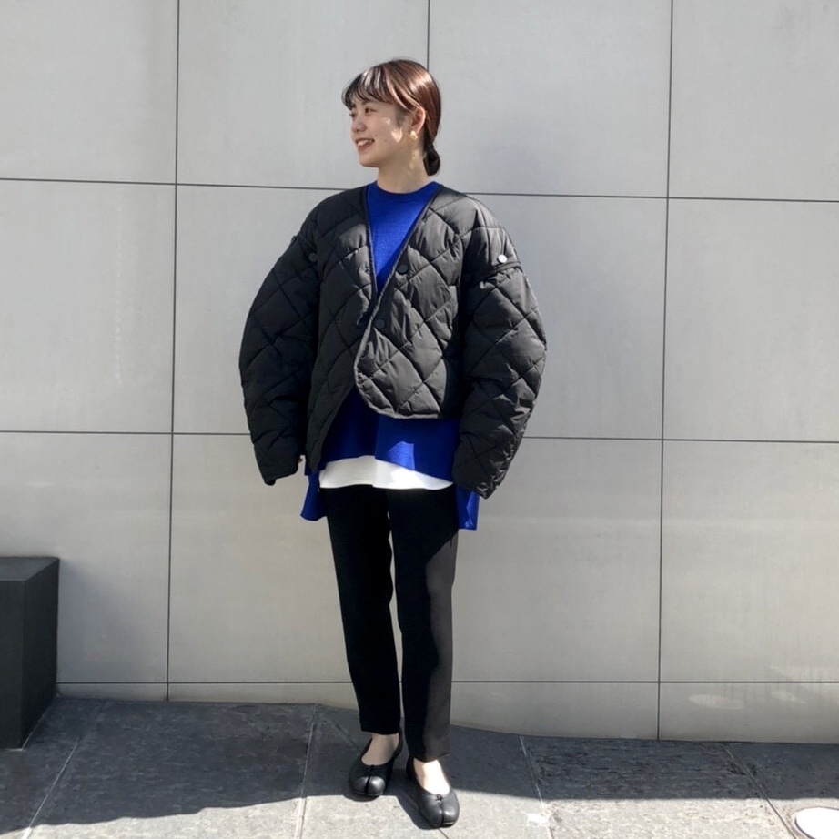 ENFOLD(エンフォルド)】 シルクコットンサテン キルティングJACKET