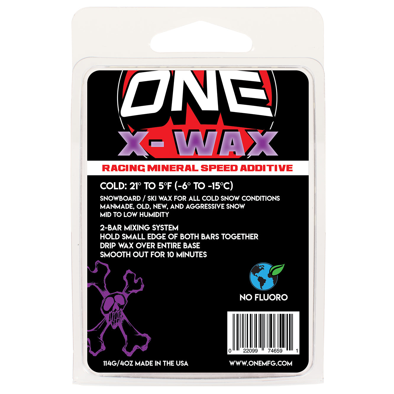 X-Wax 114G Cold Snowboard Wax - One Mfg - Oneball Snowboard