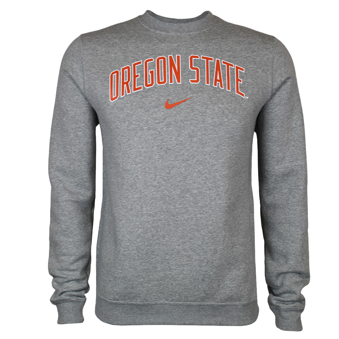 Nike Grey Fleece Oregon State Crewneck - OSU Beaver Store