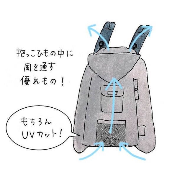 空調抱っこひもカバー ブルー ベビーホッパー BabyHopper – オレンジベビー