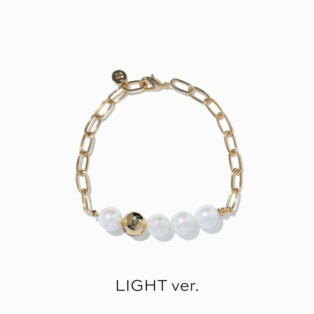 Moon Pearl & Sun Bracelet(Gold)-LIGHT ver.- | A.MOON