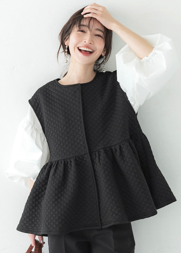 キルティングペプラムベスト – PASSI