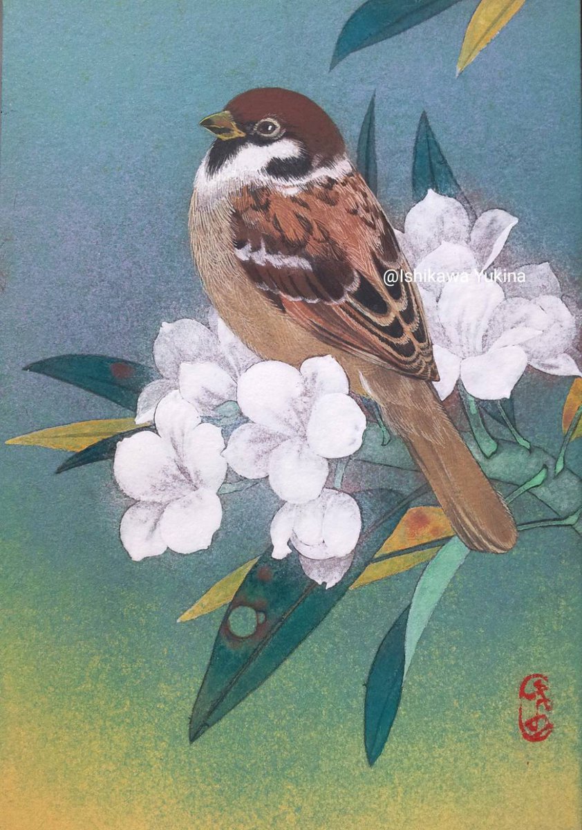 今まで描いたすずめの作品をピックアップ🐥 #すずめ #雀 #スズメ #日本画