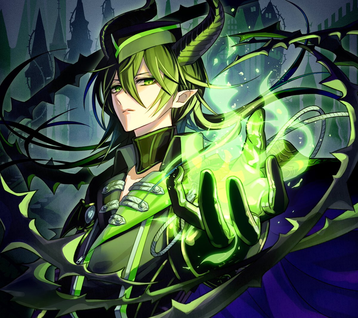 寮服マレ様 SSR実装待ってます #ツイステファンアート #マレウス