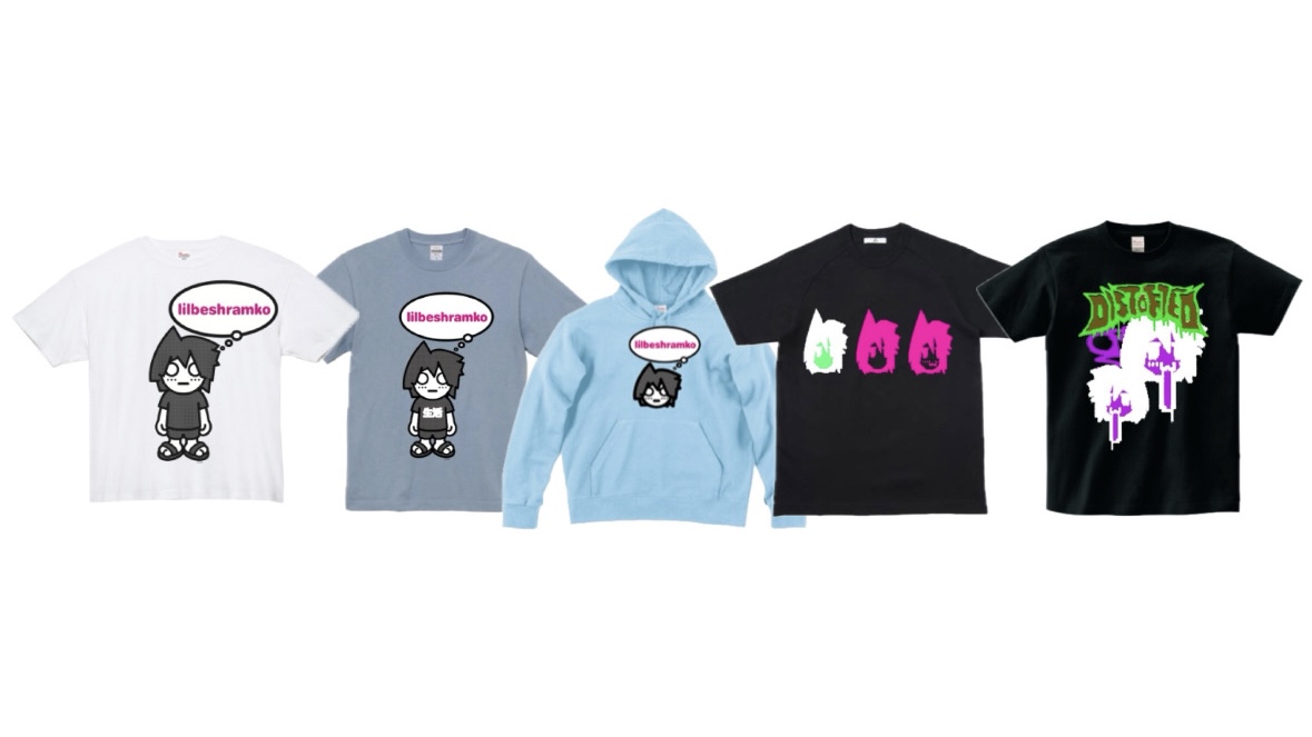 今回のワンマンで販売したグッズ+新しいTシャツを受注生産