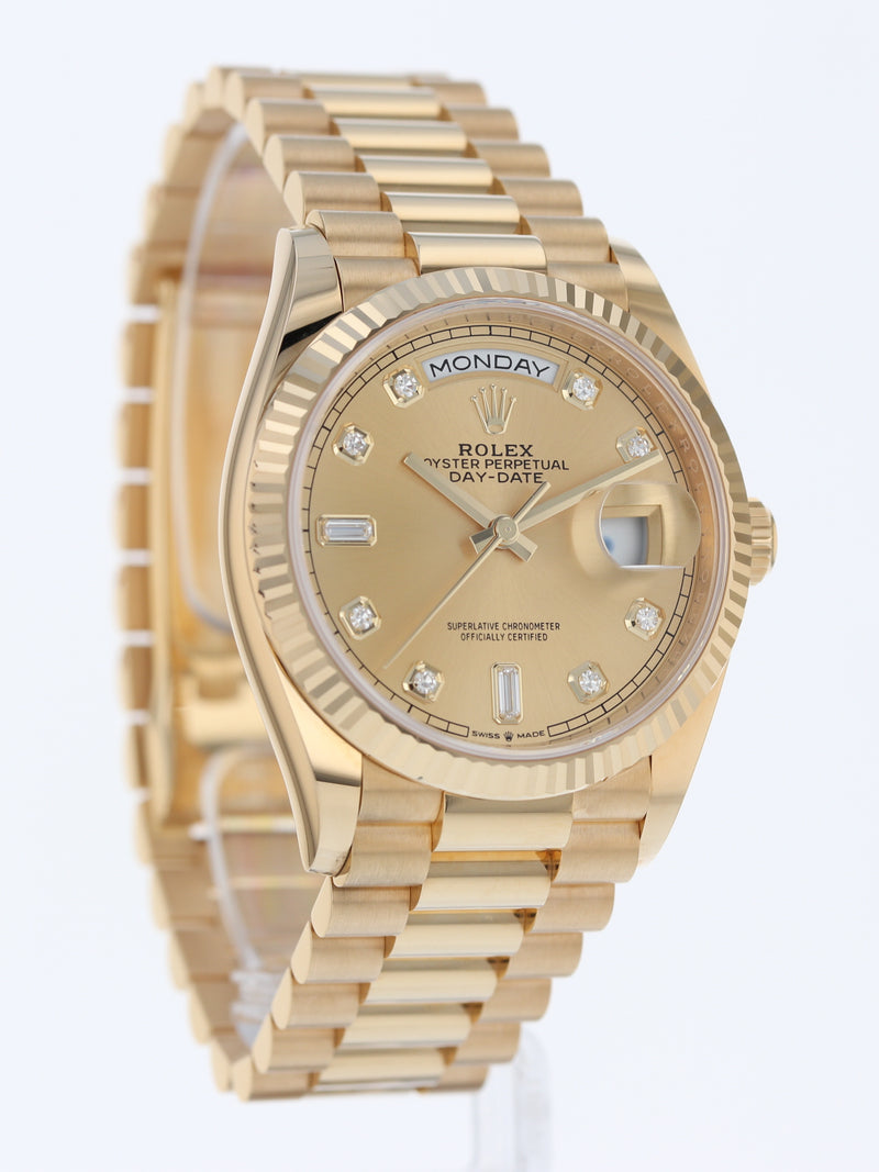 39670: Rolex 18k Yellow Gold Day-Date 36, Ref. 128238, Box and