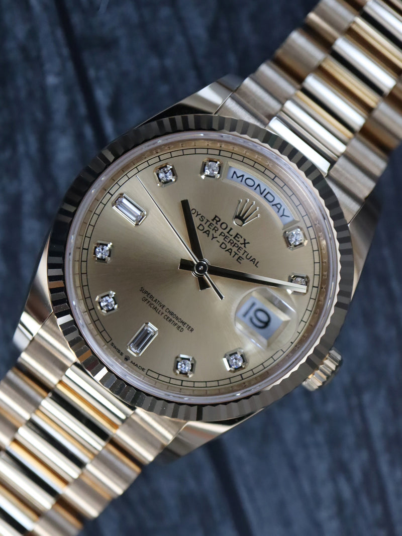 39670: Rolex 18k Yellow Gold Day-Date 36, Ref. 128238, Box and