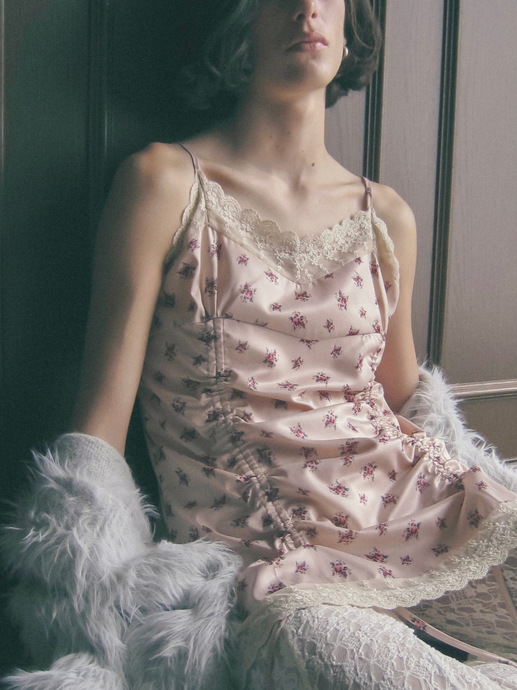 rose satin gather op｜PELLICULE | ぺリキュール