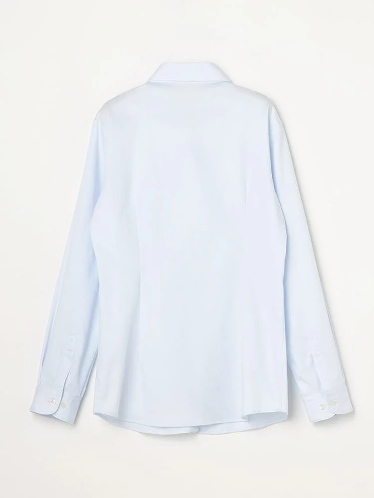 ホワイト 4WAY ビッグリボンシャツ ホワイト/ピンク/サックス | P.S.FA