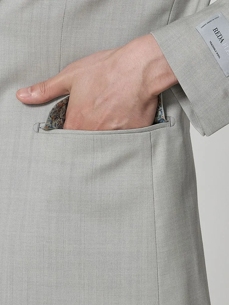 REDA】ヘリンボーン柄スーツ ライトグレー | P.S.FA公式通販