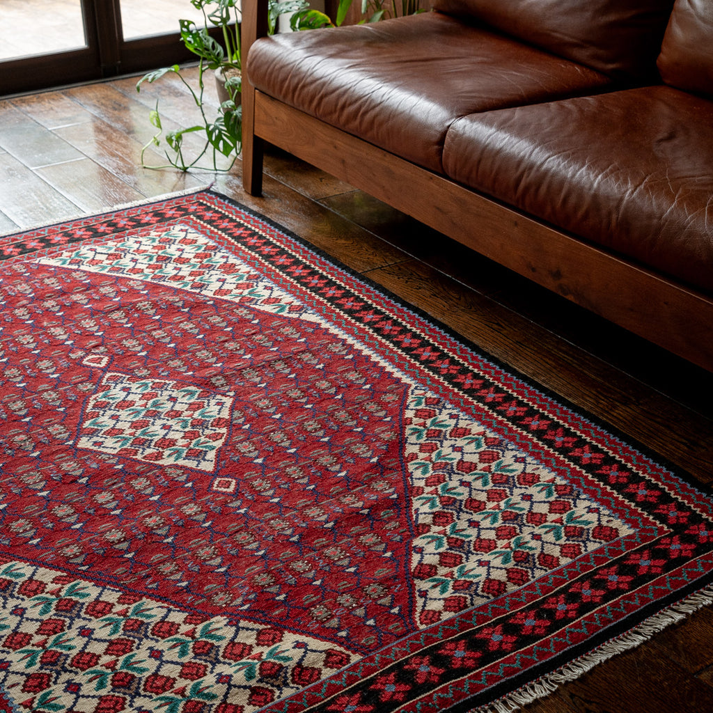 ペルシャ手織りキリム ウール ラグ ビージャール 115×168cm – Persiadirect