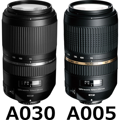 タムロン「SP 70-300mm F/4-5.6 Di VC USD」の「Model A030」と「Model