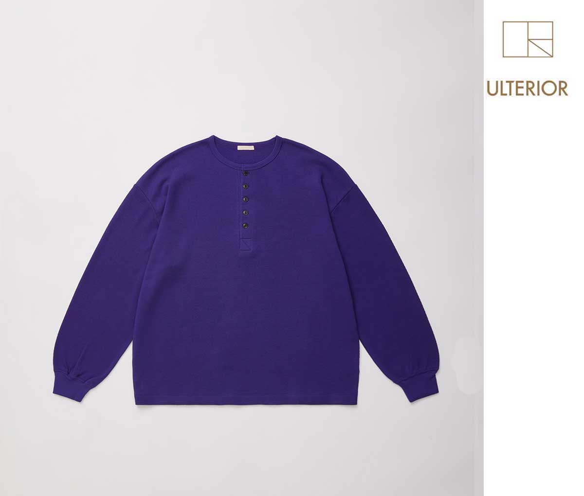 アルテリア ULTERIOR コットン カシミヤ ハニカム ヘンリーネック