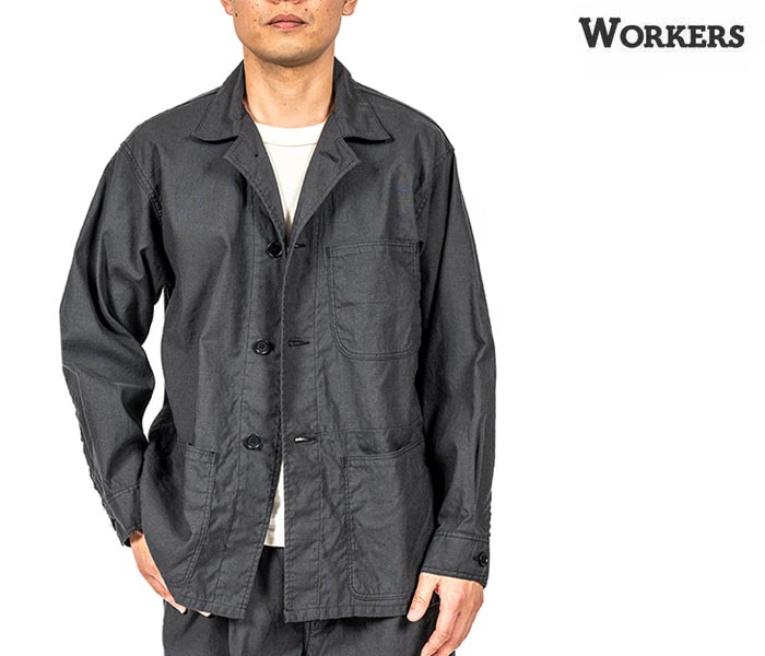ワーカーズ WORKERS サマー ジャケット チャコール リネン コットン