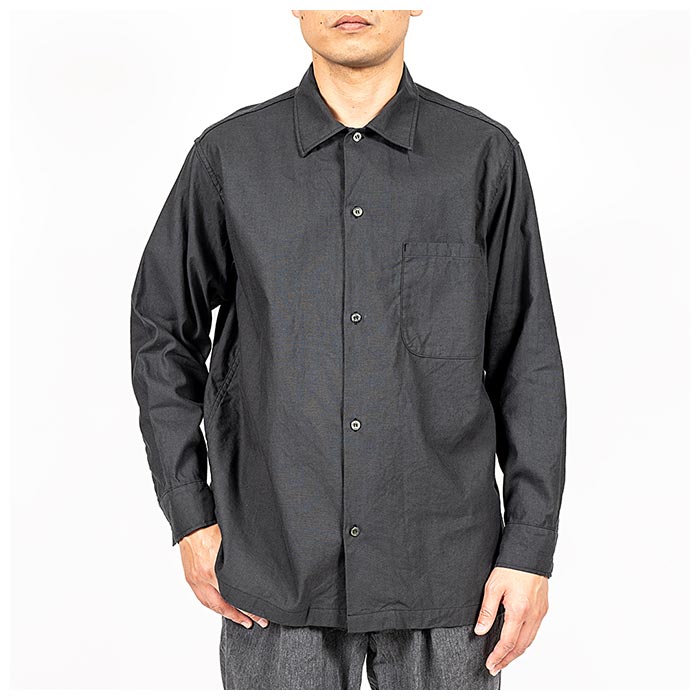 ワーカーズ WORKERS オープンカラーシャツ リネンコットン Open Collar