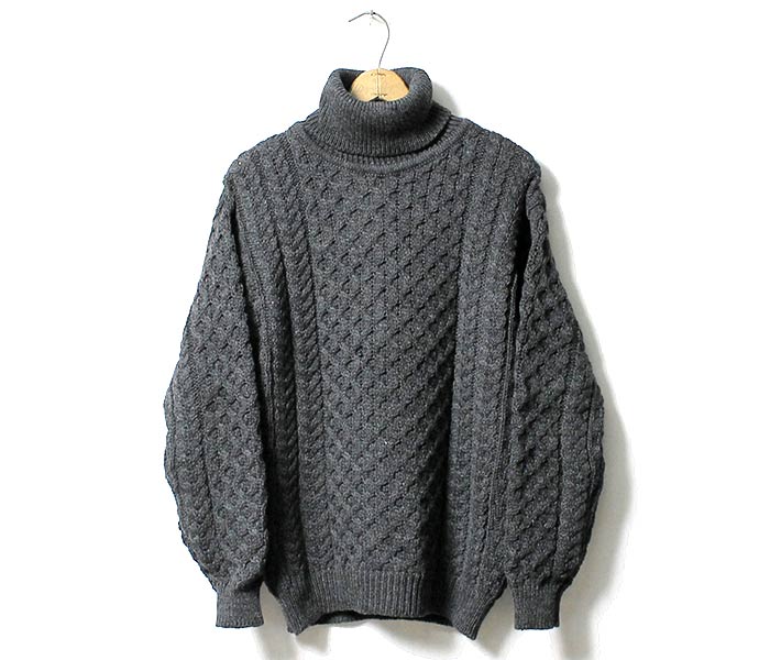 アランクラフト Aran Crafts Ireland ニット タートルネック アラン