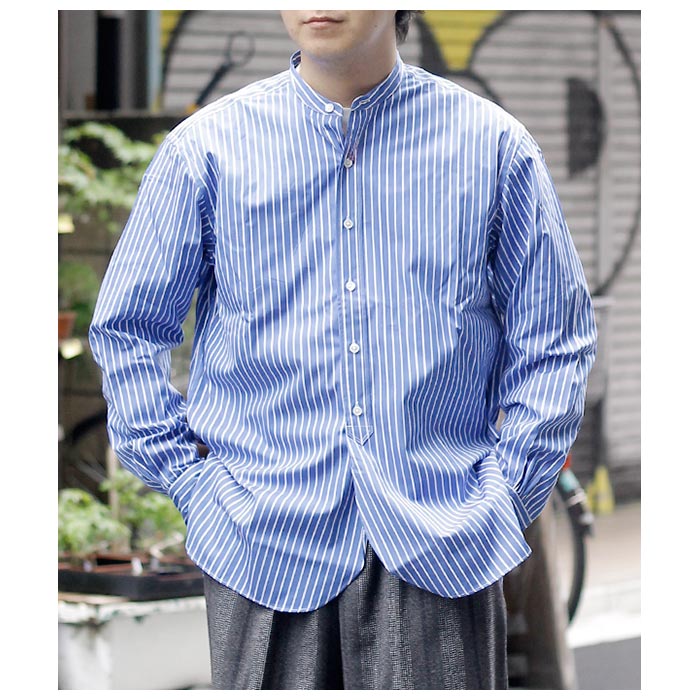 インチ Intch. バンドカラーシャツ ARC (1023-1-0-001)｜アンドフェブ