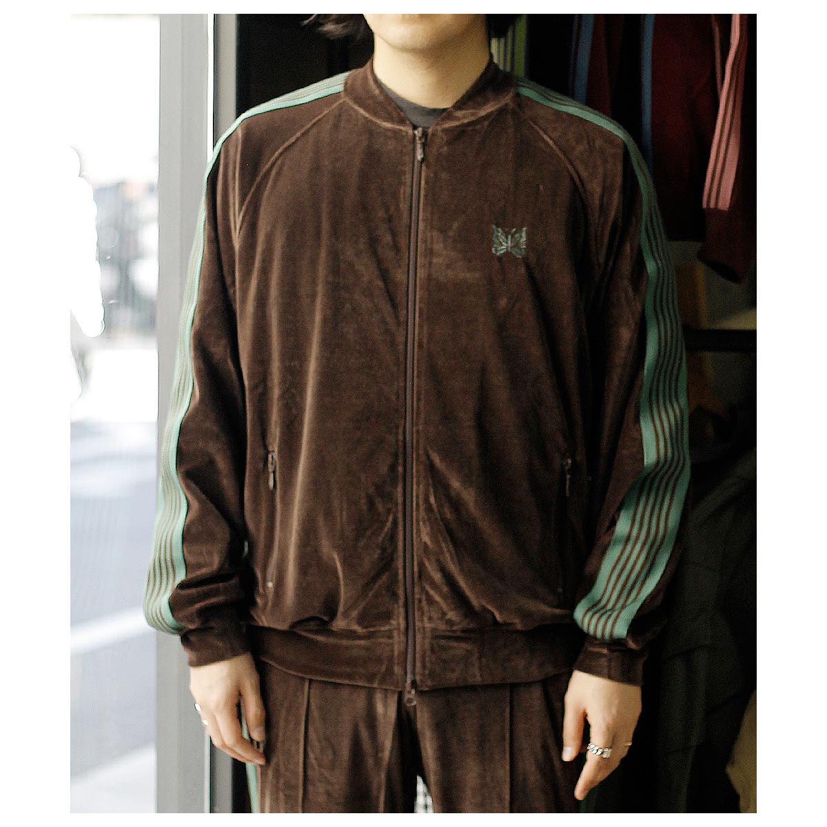 ニードルズ NEEDLES ベロア リブカラー トラックジャケット Rib Collar