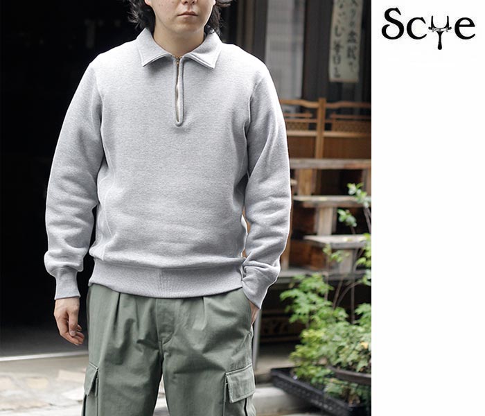 SCYE サイ フリースバックジャージー ハーフジップ プルオーバー